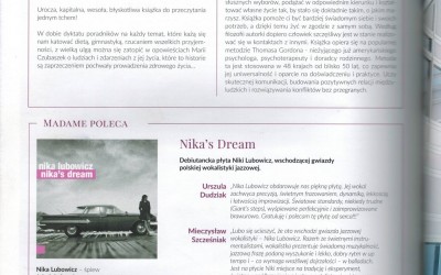 Dwumiesięcznik Madame o płycie „Nika’s Dream”